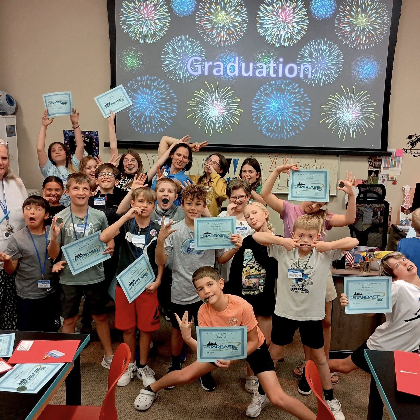 STARBASEOKC - class shot with certificates